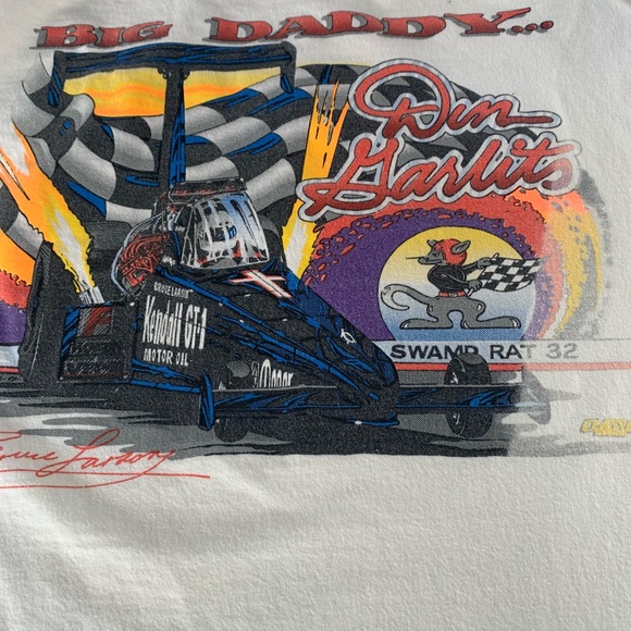 Vintage 90s Museum of Drag Racing  Big Daddy Don Garlits T-shirt Size L - Picture 2 of 8